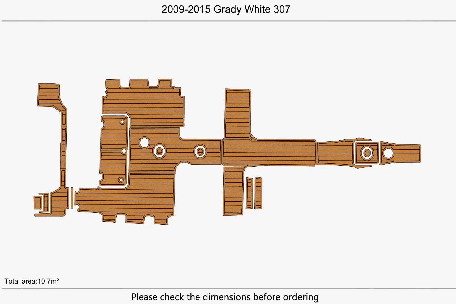 EVA Pad Foam Flooring Mat for Grady White 335 (2013–2020)
