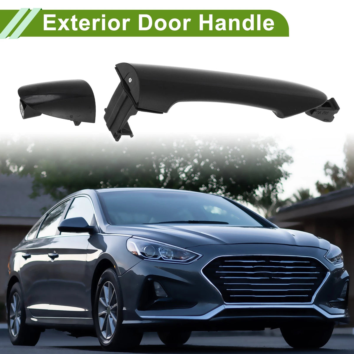 Exterior Door Handle Replacement for Hyundai for Kia Picanto 2011–2016 Rear Right Black