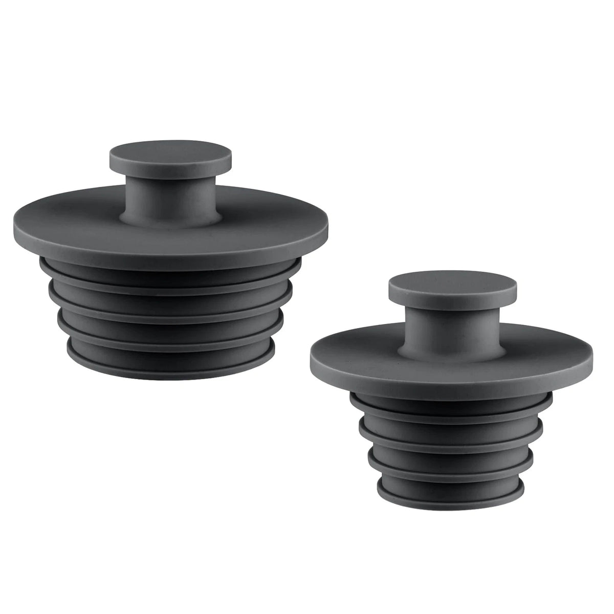 Silicone Sink Stopper 2 Pack for Bathtub Drain Plug (Universal Fit)