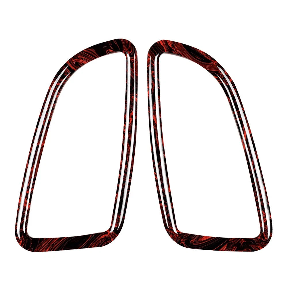 2pcs Fire Red Dashboard Air Vent Cover Trim For Benz C GLC Class W205 X253 15-20