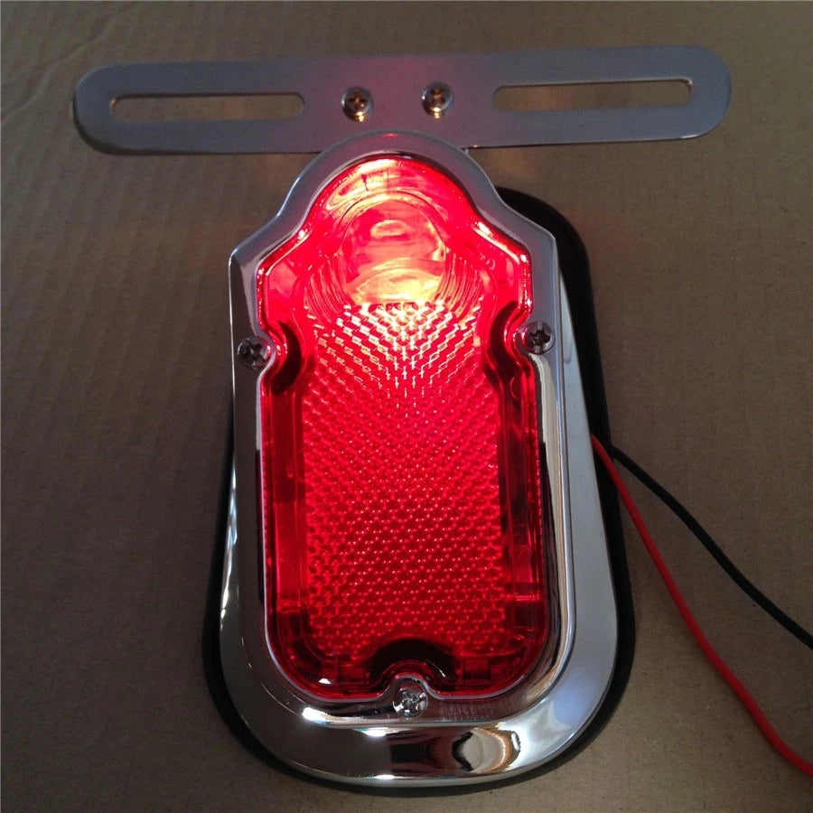 Chrome Metal Brake Tail Light for Harley Motorcycle