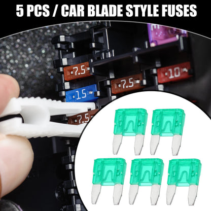Set of 5 Mini 30AMP APM/ATM Blade Fuses for Car Short Circuit Protection