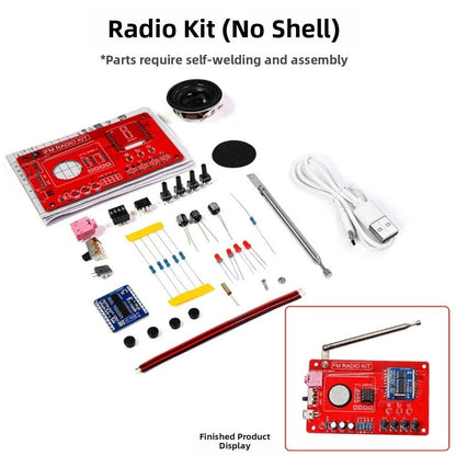 FM Radio DIY Kit for Universal Use (USB/Battery Power)
