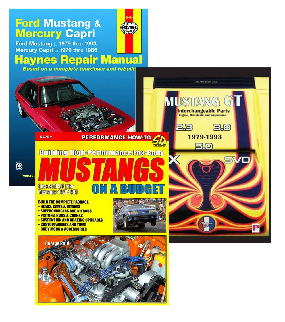 3-Book Set for Ford Mustang (1979–1993) - Repair, Interchange, Performance