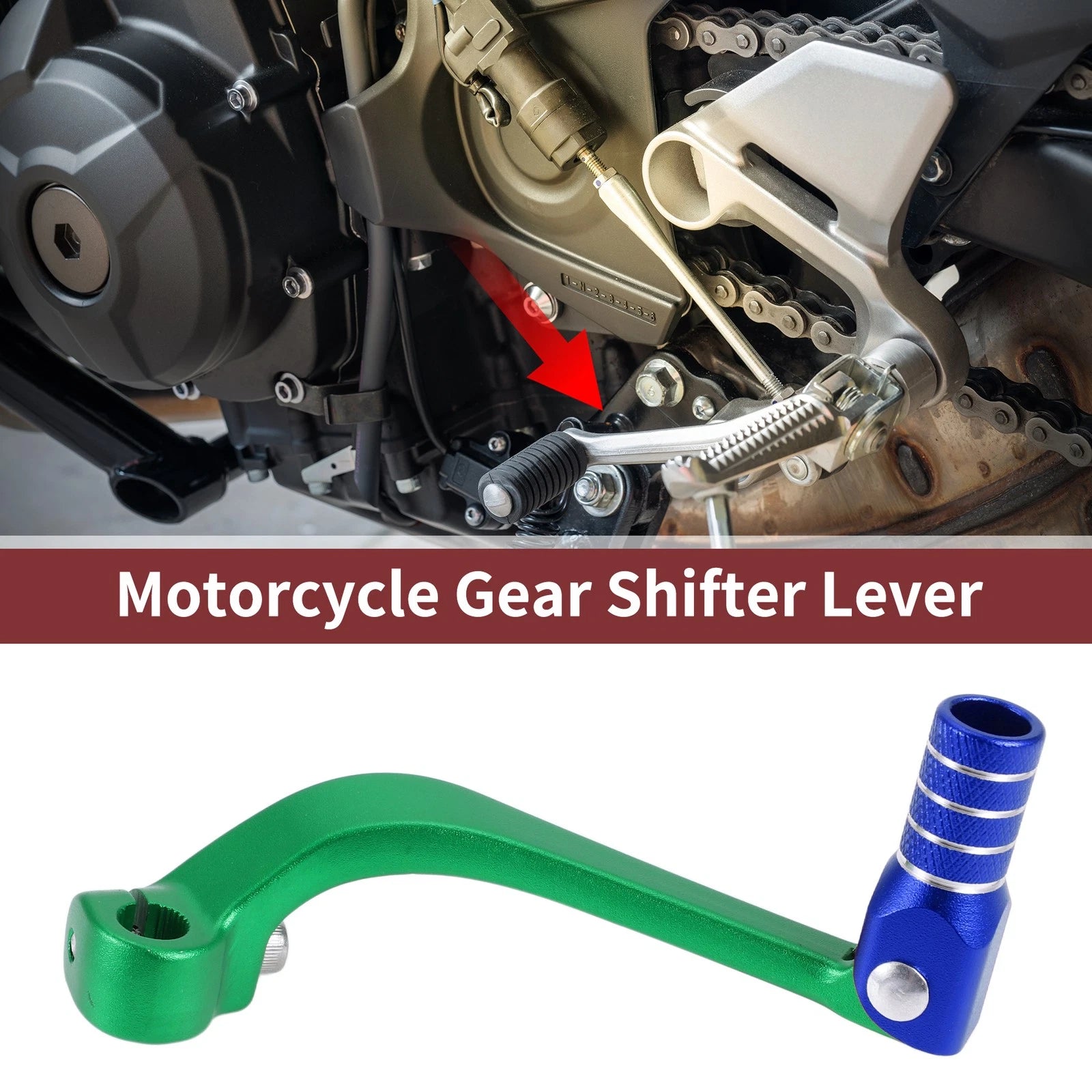 Folding Gear Shifter Lever for Honda CRF110F (2013–2018) - Green, Blue