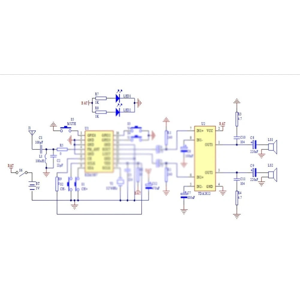 RDA5807 FM Radio Module for DIY Soldering Kit (Auto Scan, Volume Control)