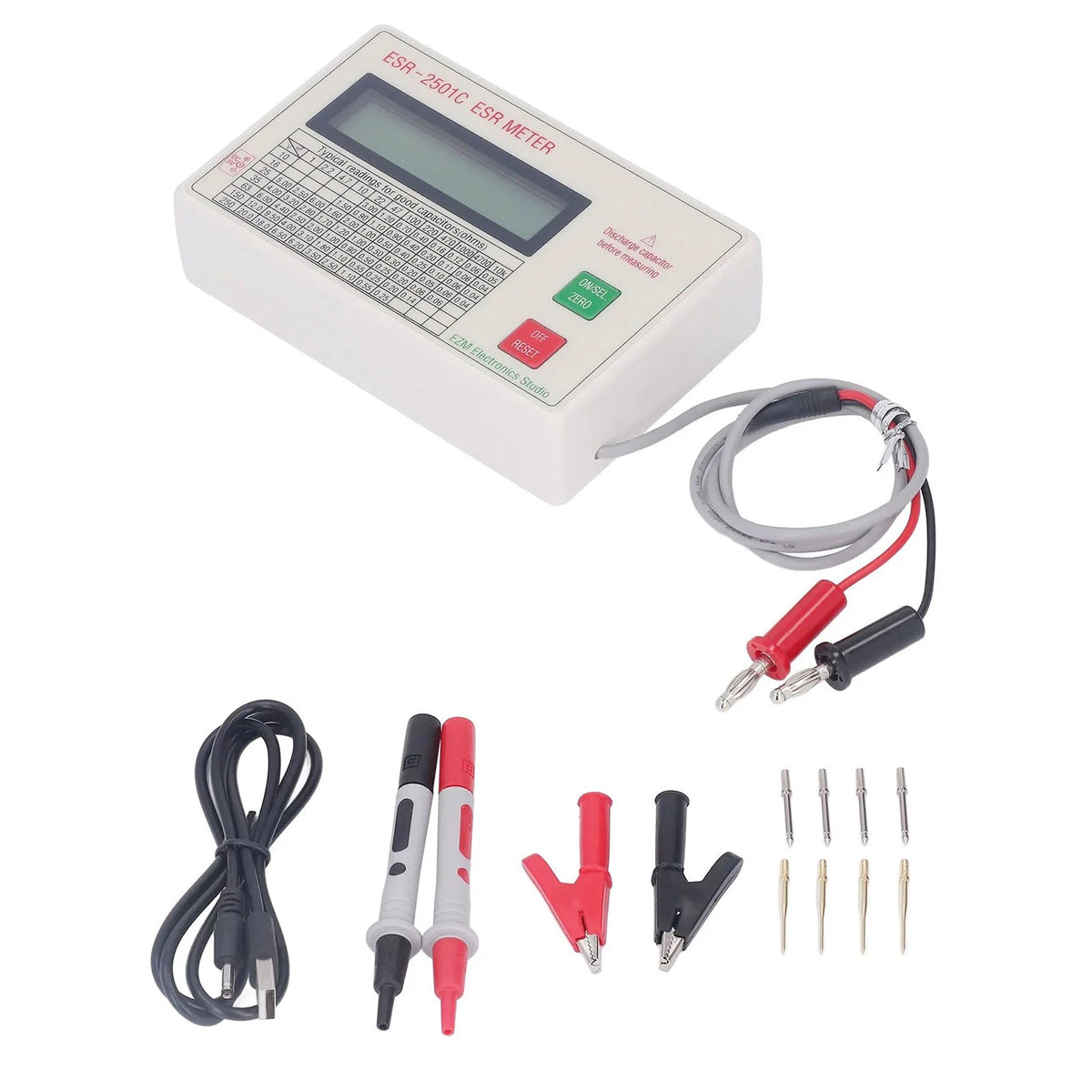ABS Handheld ESR DCR Capacitor Tester for Automotive (2010–2023)