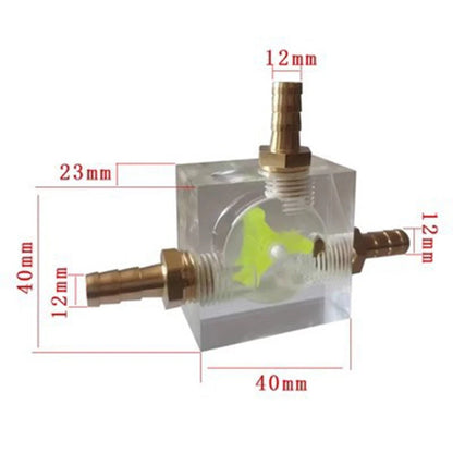 Water Cooling Flow Meter for DIY PC Loop Monitoring (Clear Acrylic Body)