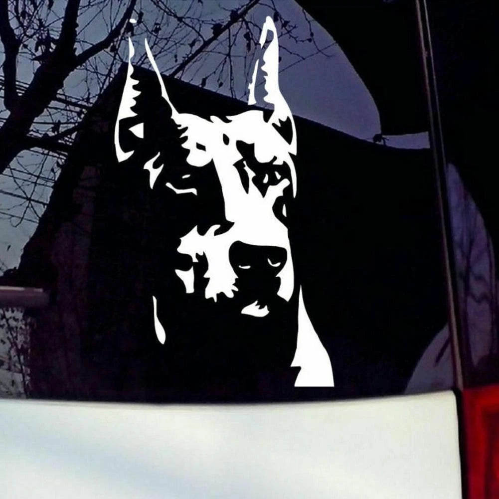 Dog Bumper Sticker for Car Decoration (White/Black)