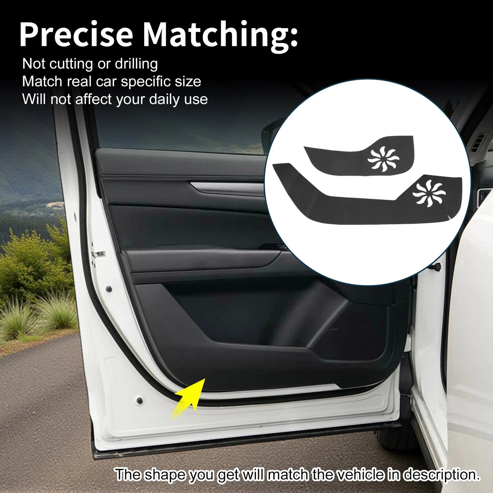 Door Anti Kick Pad Leather Sticker for Mazda CX-5 KF (2017–2024)