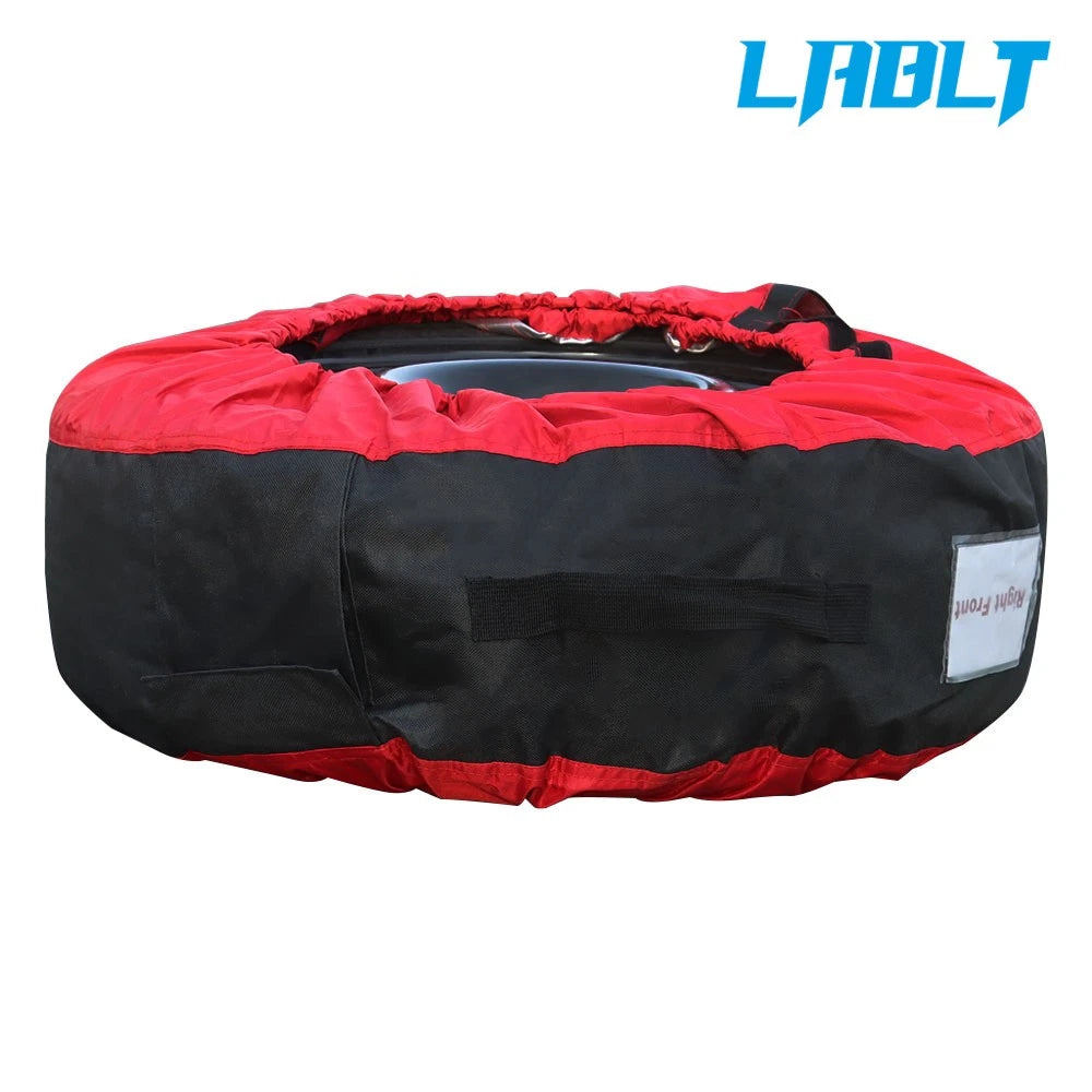 Set of 4 Tyre Covers for LABLT (600D, Red)