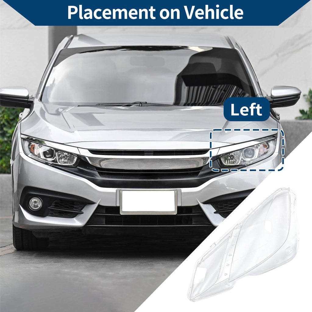 Headlight Lens Cover Front Left for Mercedes-Benz (2006–2013)
