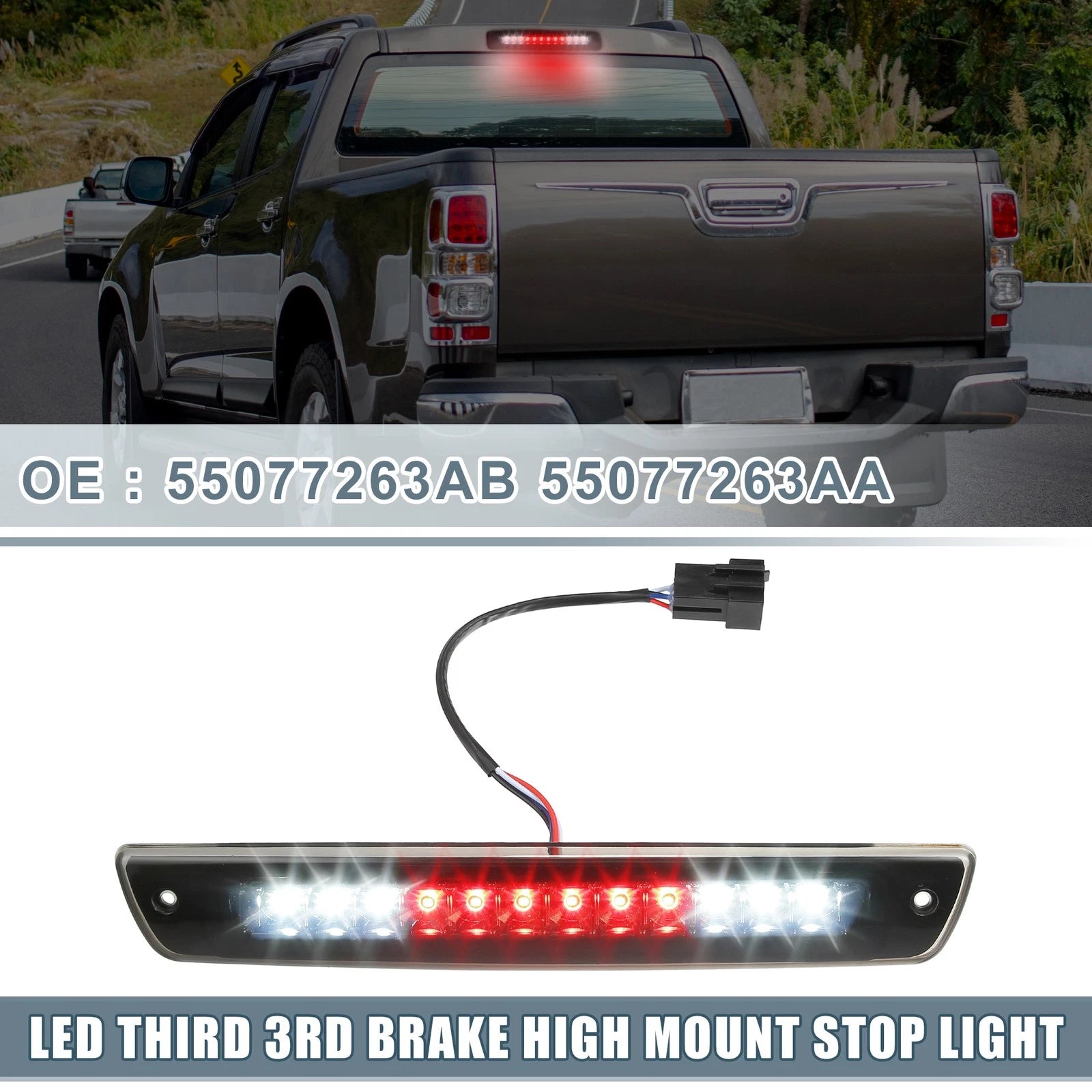 High Mount Stop Light Replacement Smoked Lens for Dodge Ram 1500 (2013–2020)