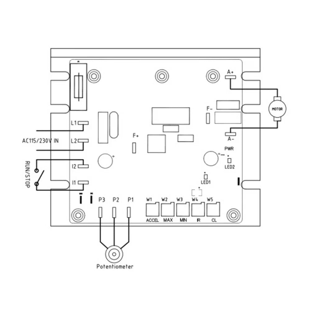 10A Brush Motor Driver LKDR007B for 1.5KW DC Brushed Motors