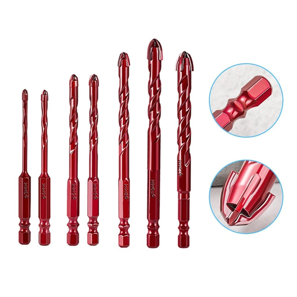 Hex Shank Drill Bit Kit for Multiple Surfaces (Compatible with )