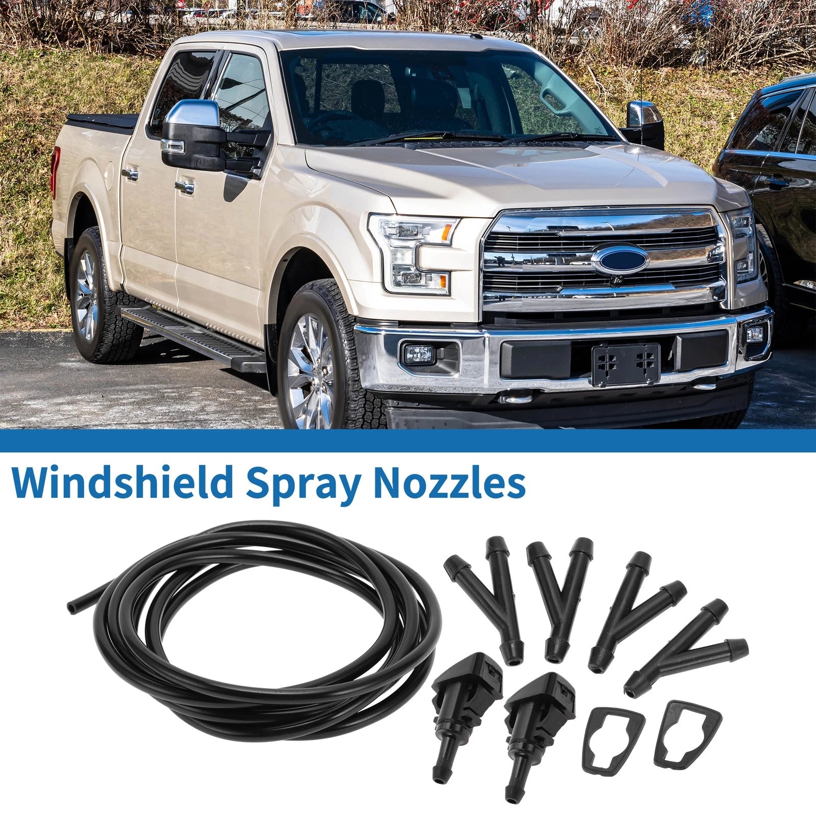 Front Windshield Washer Nozzles Set for Chrysler Aspen (2007–2009)