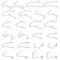 24pcs Headlight Bulb Retaining Clips for H1 H3 H4 H7