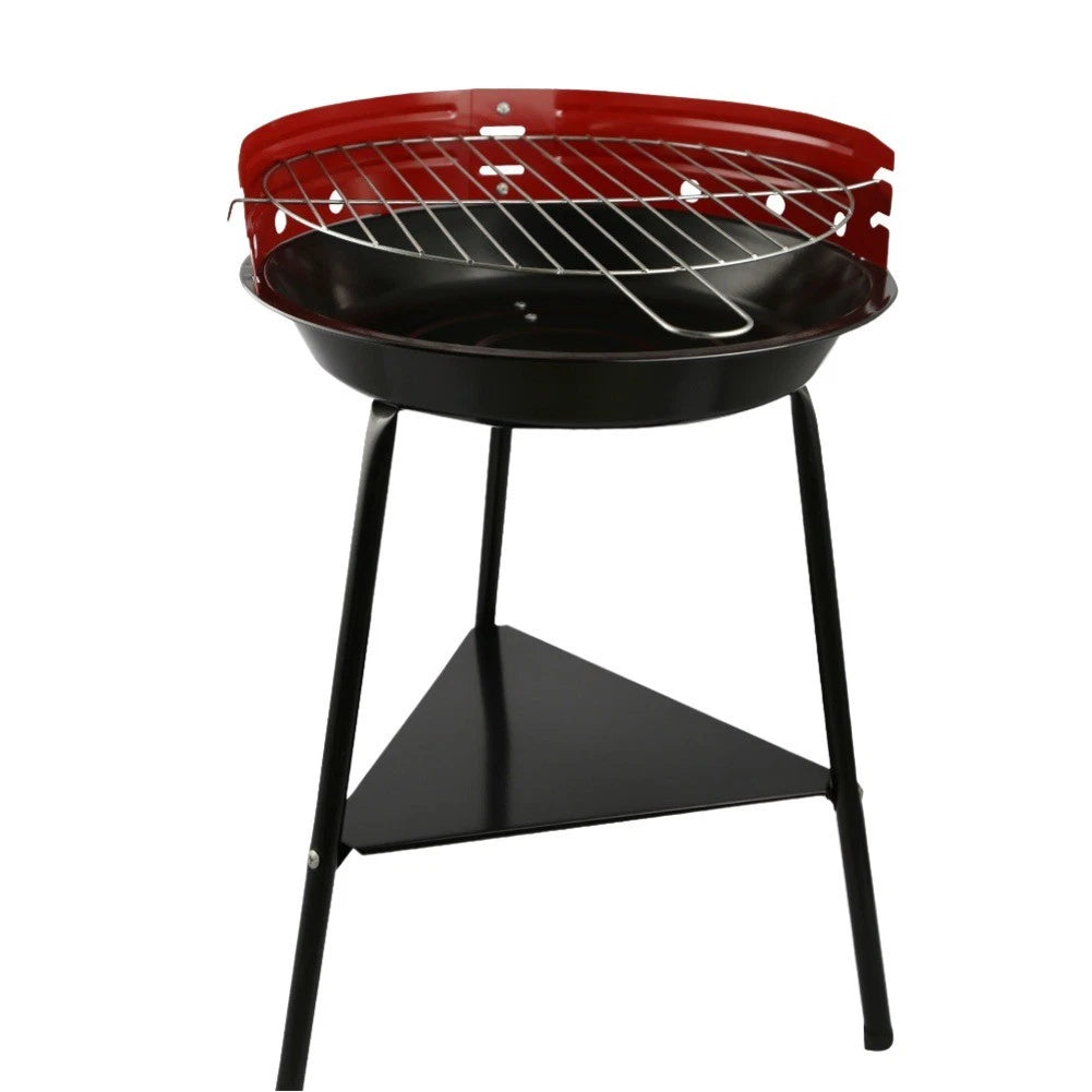 Charcoal Grill Round 35 cm with Protective Foot and Wind Cover