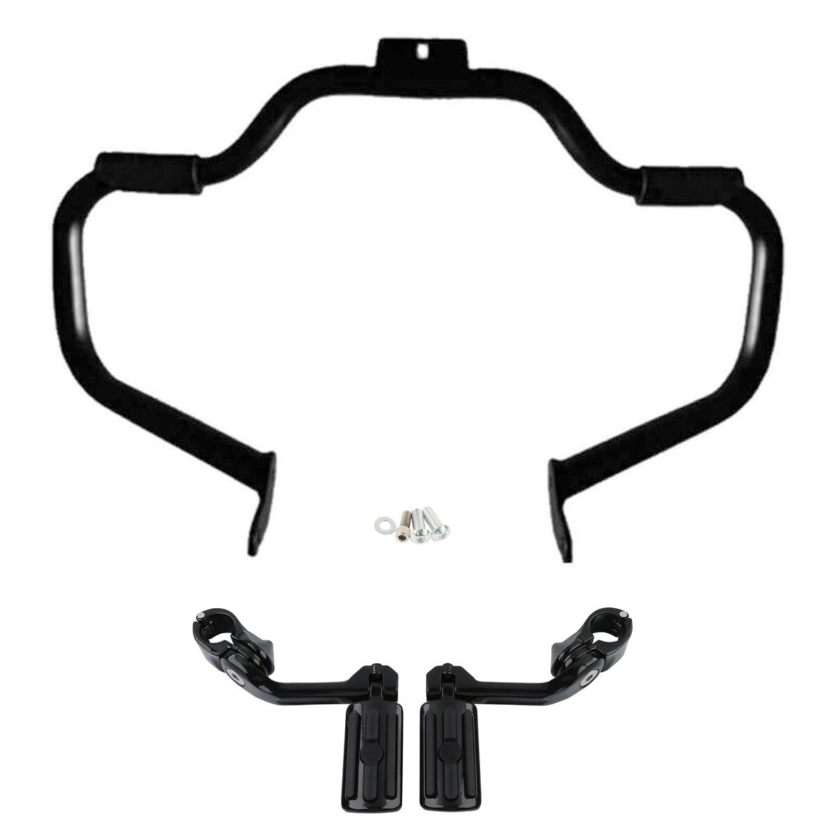 Mustache Engine Guard Bar & Footpegs for Harley Softail Fat Boy (2000–2017)