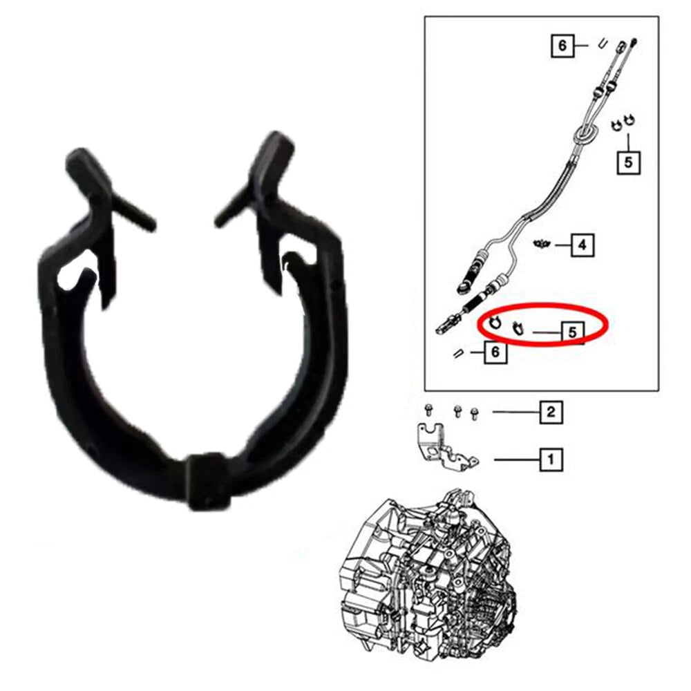 2Pcs Transfer Case Shift Cable Retainer Clips for Jeep Patriot Compass (2007–2017)