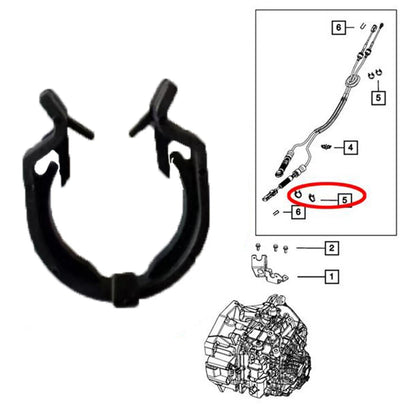 2Pcs Transfer Case Shift Cable Retainer Clips for Jeep Patriot Compass (2007–2017)