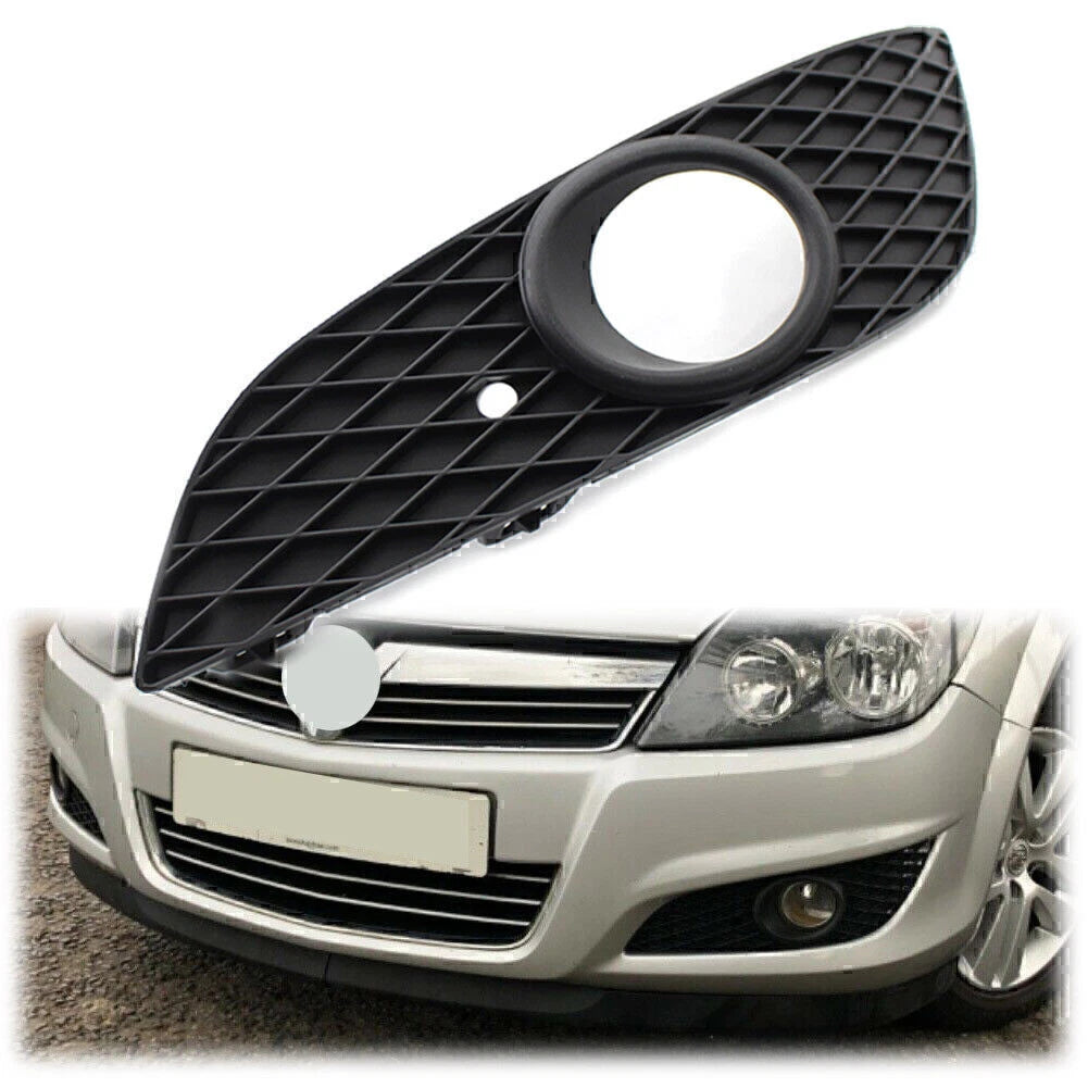 Front Bumper Lower Grille Fog Light Hole for Vauxhall Astra H (2007–2012)