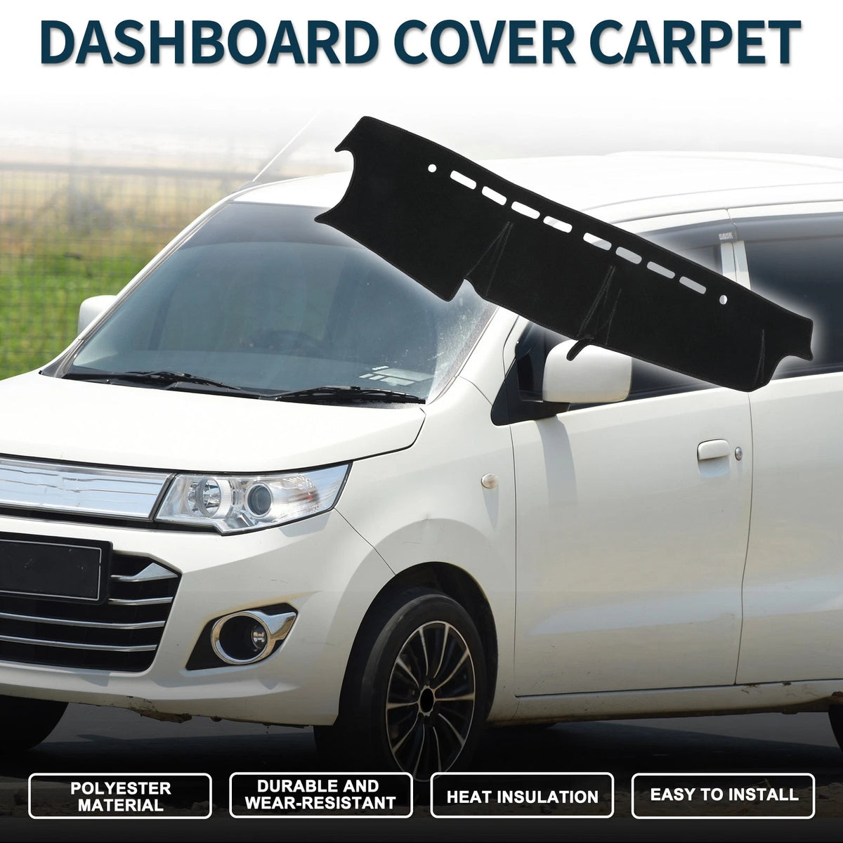 Dashboard Cover Mat for Suzuki Jimny JB64 JB7 (2018–2024) Black Set