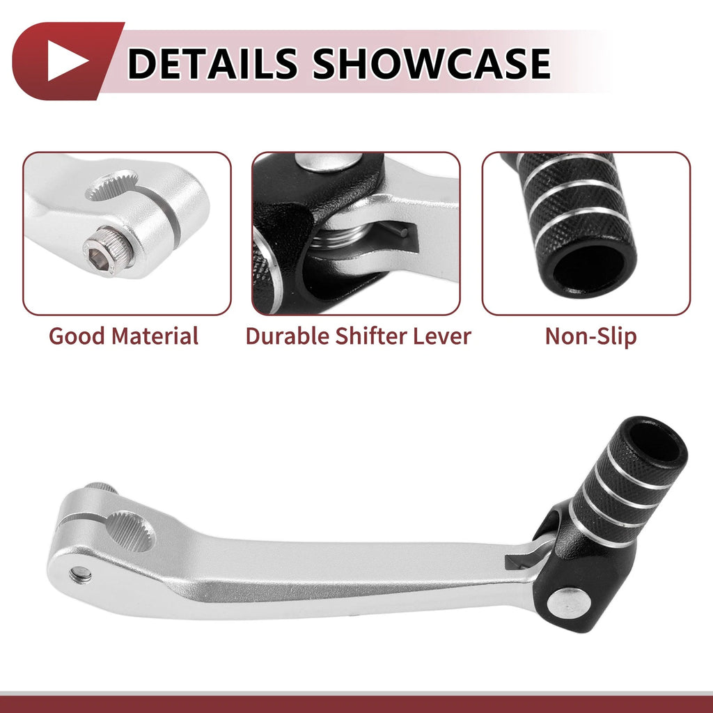 Gear Shifter Lever for Honda CRF150F (2003–2017) Silver Black
