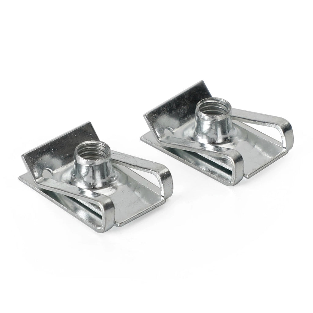 Set of 10 M6 Zinc Plated Spring Spire C Clips U Nuts Speedclips