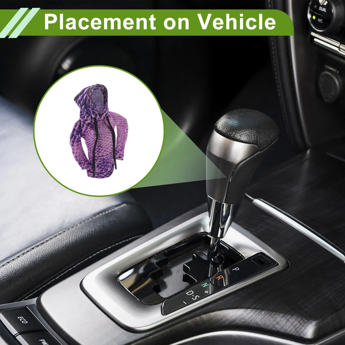 Gear Shift Knob Cover for Car (6.3"x5.12", Light Purple)