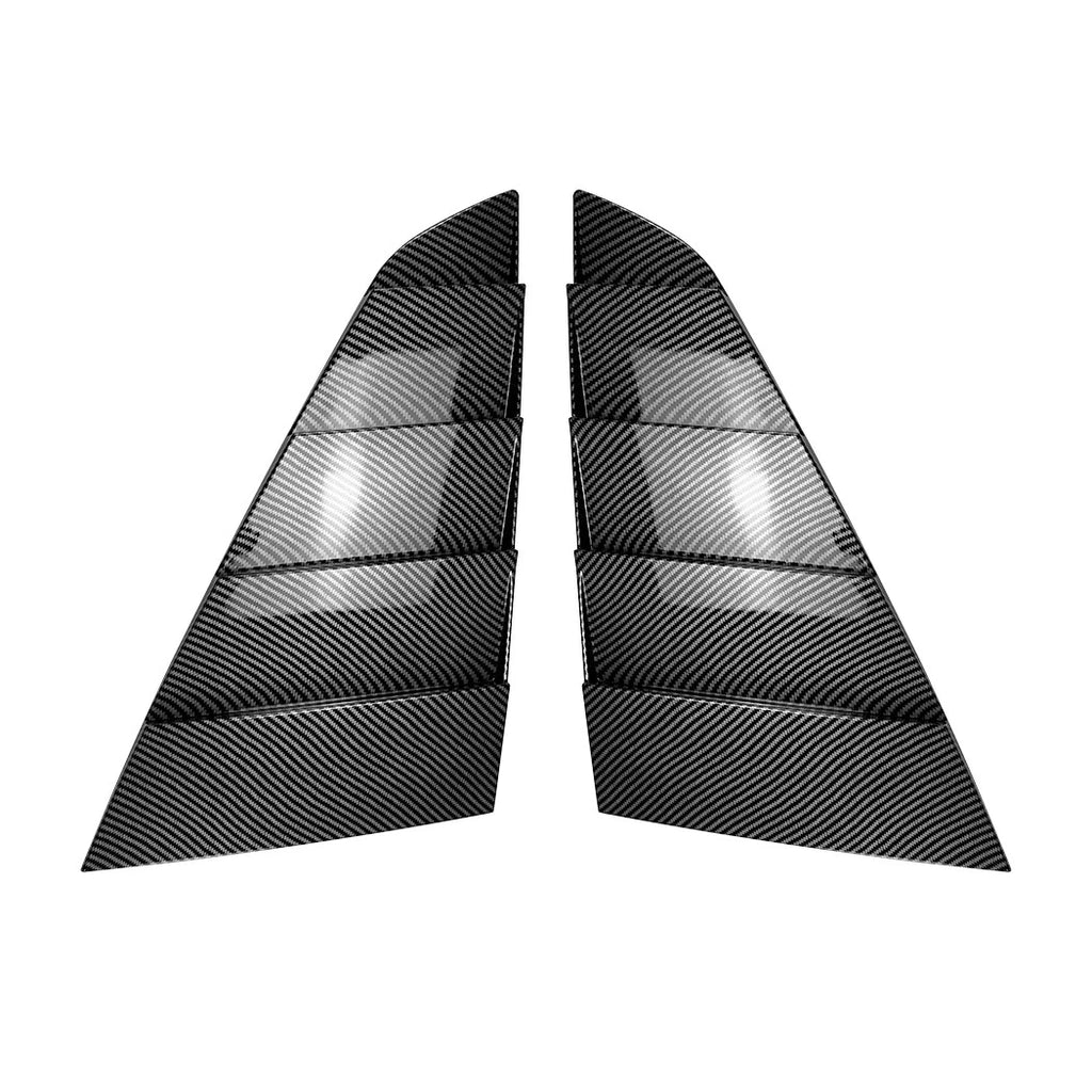 Set of 2 Rear Window Quarter Glass Louver Covers for Ford Mustang MK7 (2024+) Carbon Look
