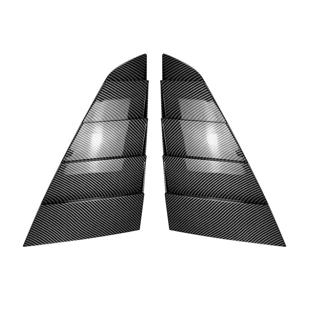 Set of 2 Rear Window Quarter Glass Louver Covers for Ford Mustang MK7 (2024+) Carbon Look