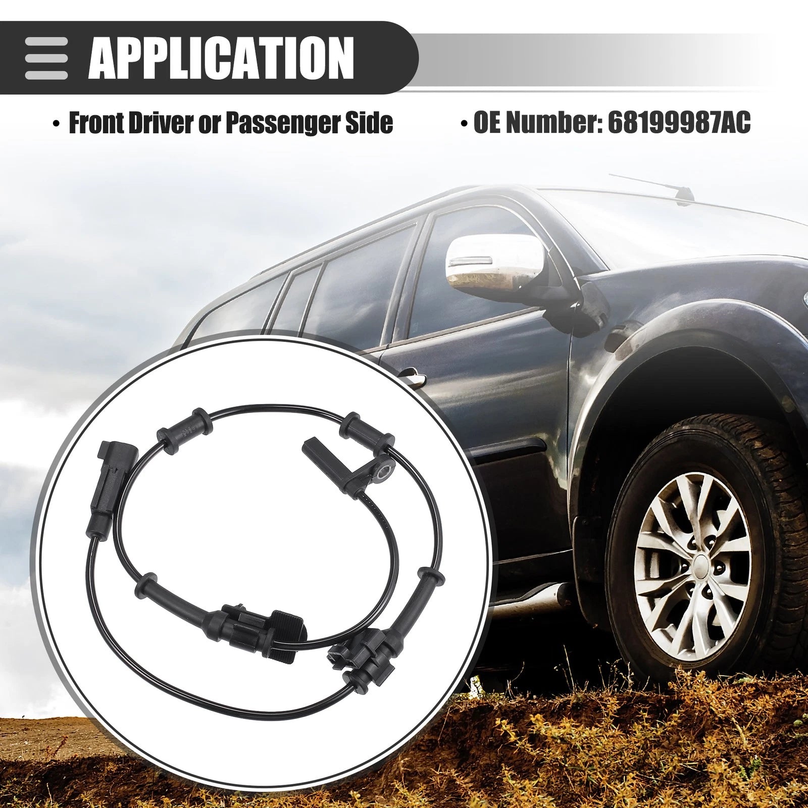 Wheel Speed ABS Sensor for Chrysler 300 Rear Left 2015-2020 Replacement