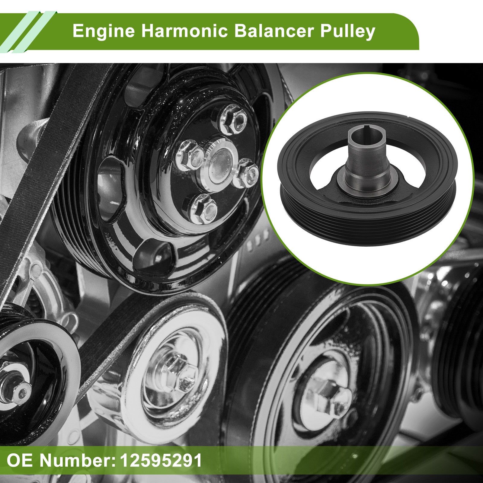Engine Harmonic Balancer Crankshaft Pulley for Buick LaCrosse (2010–2016)