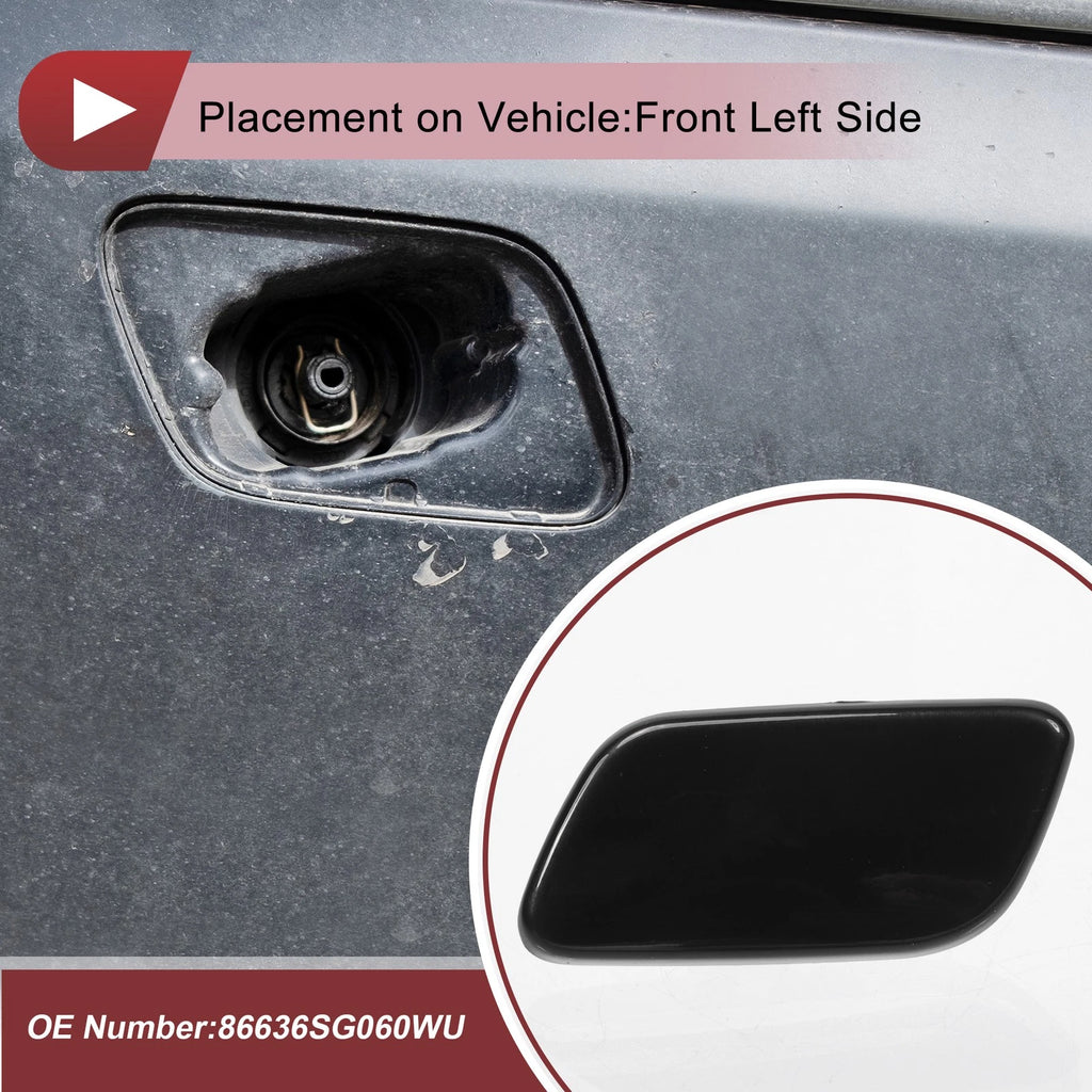Front Left Washer Nozzle Cover Cap for Subaru Forester Sport (2013–2015) Black