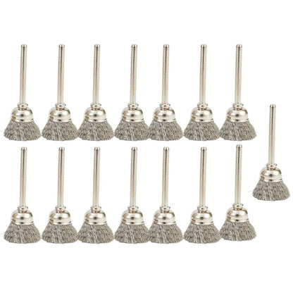 15pcs Stainless Steel Wire Brush Kit for Deburring