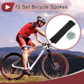 Set Bicycle Spokes 268mm Carbon Steel Black for 12G Wheel (72 Pack)