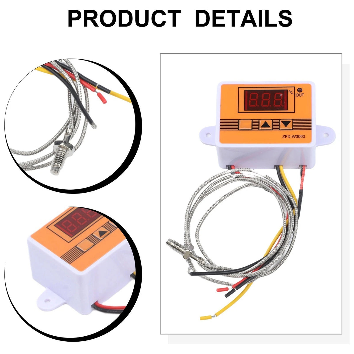 Digital Temperature Controller 0-450 Degree Range 12V 24V 220V