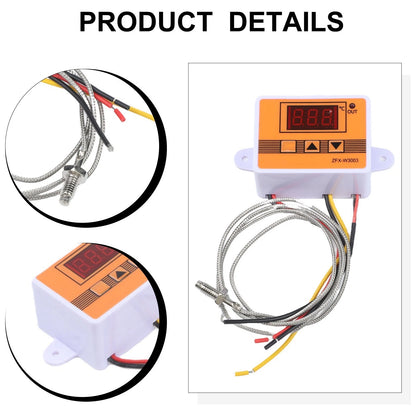 Digital Temperature Controller 0-450 Degree Range 12V 24V 220V