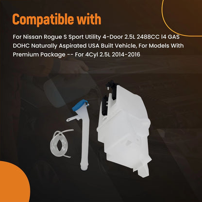 Washer Fluid Container with 2 Pumps for Nissan Rogue 2014–2016 28910-4BA5A