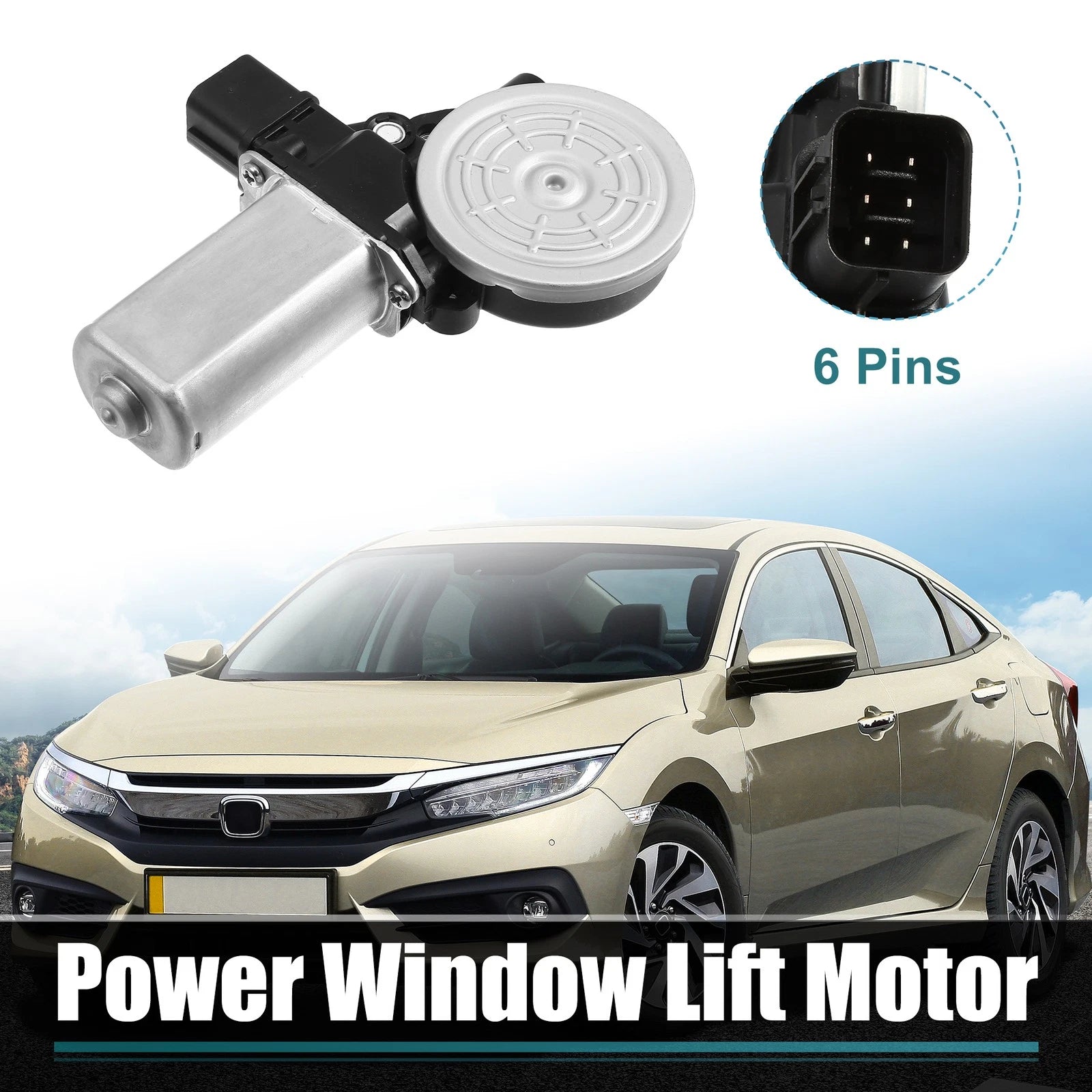 Front Left Power Window Lift Motor Replacement for Honda Civic Sedan (2006–2011)