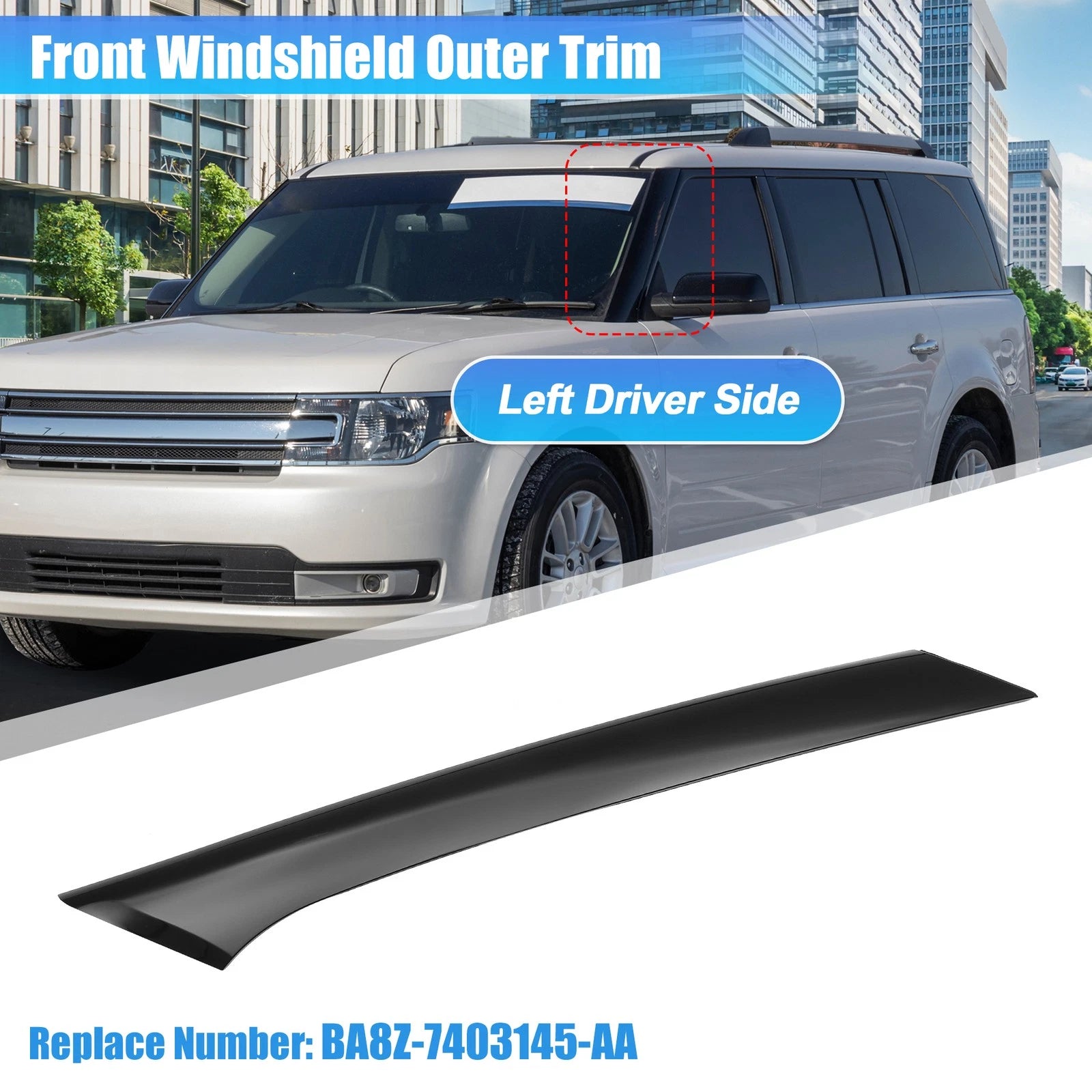 Left Windshield A-Pillar Trim Panel Replacement for Ford Flex 2009–2019