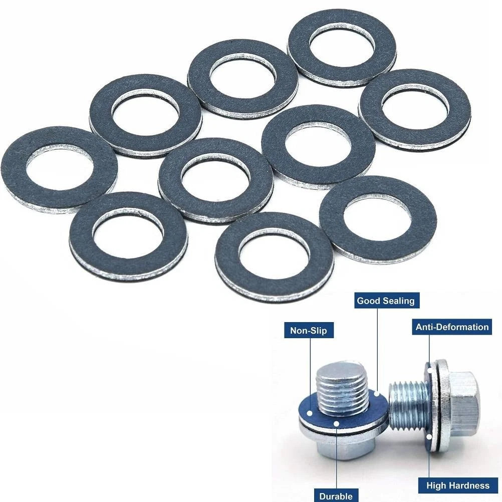 Set of 12 Gasket Rings for Engine Oils