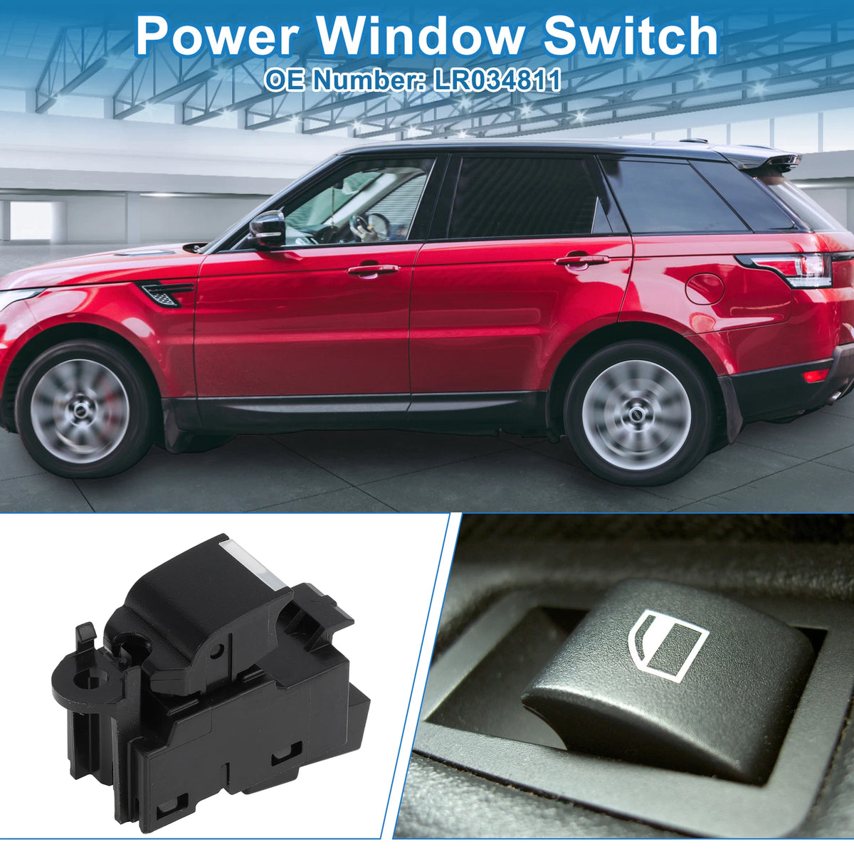 Rear Passenger Power Window Switch for Land Rover Range Rover Sport (No.LR034811)