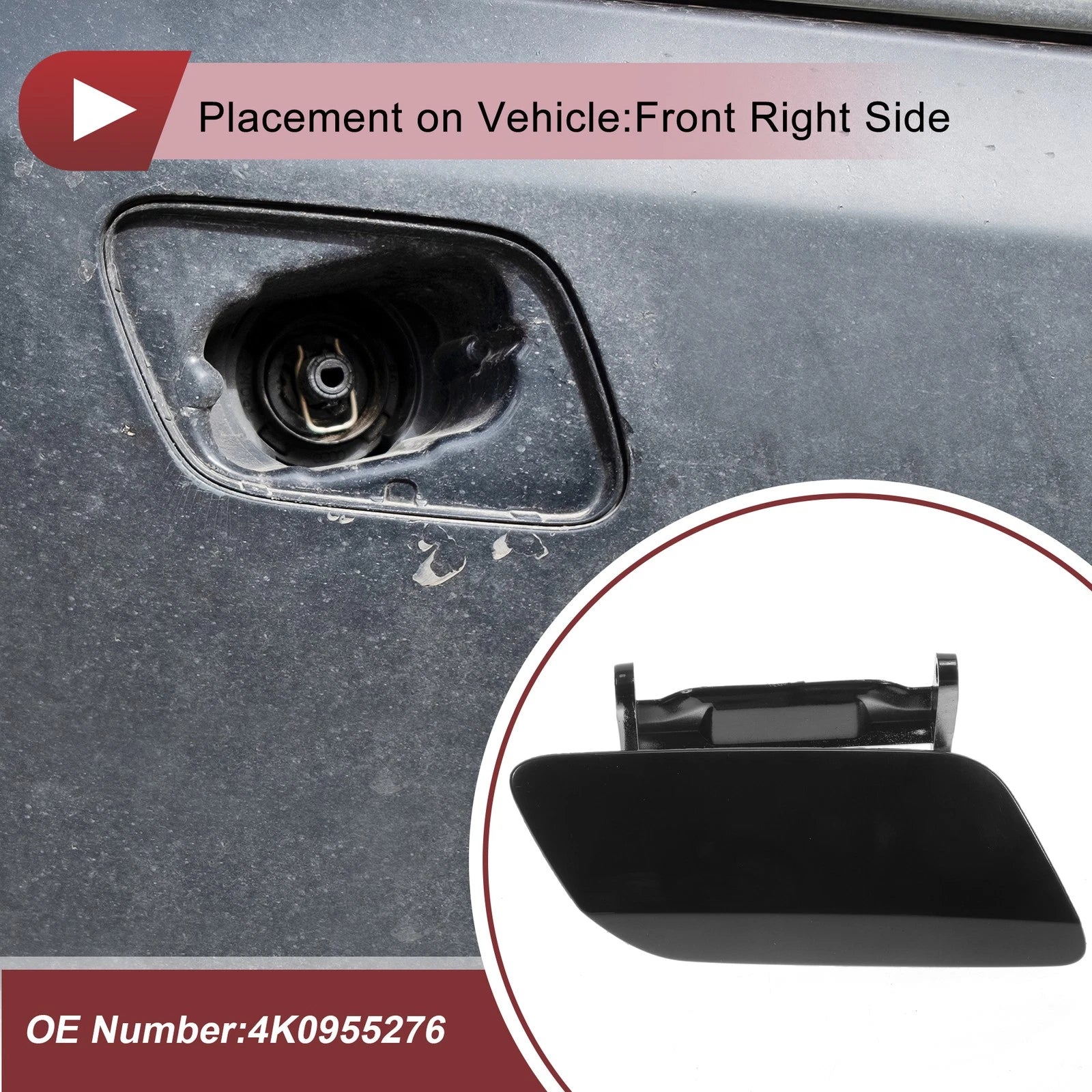 Front Right Windshield Washer Nozzle Cover Cap for Audi A6 (2019–2024)