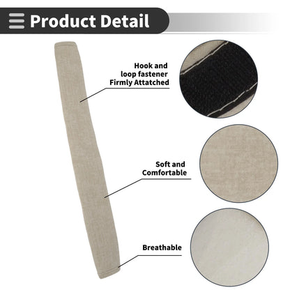 Beige Seat Belt Cover Pad for Universal Fit (19.69 inch)