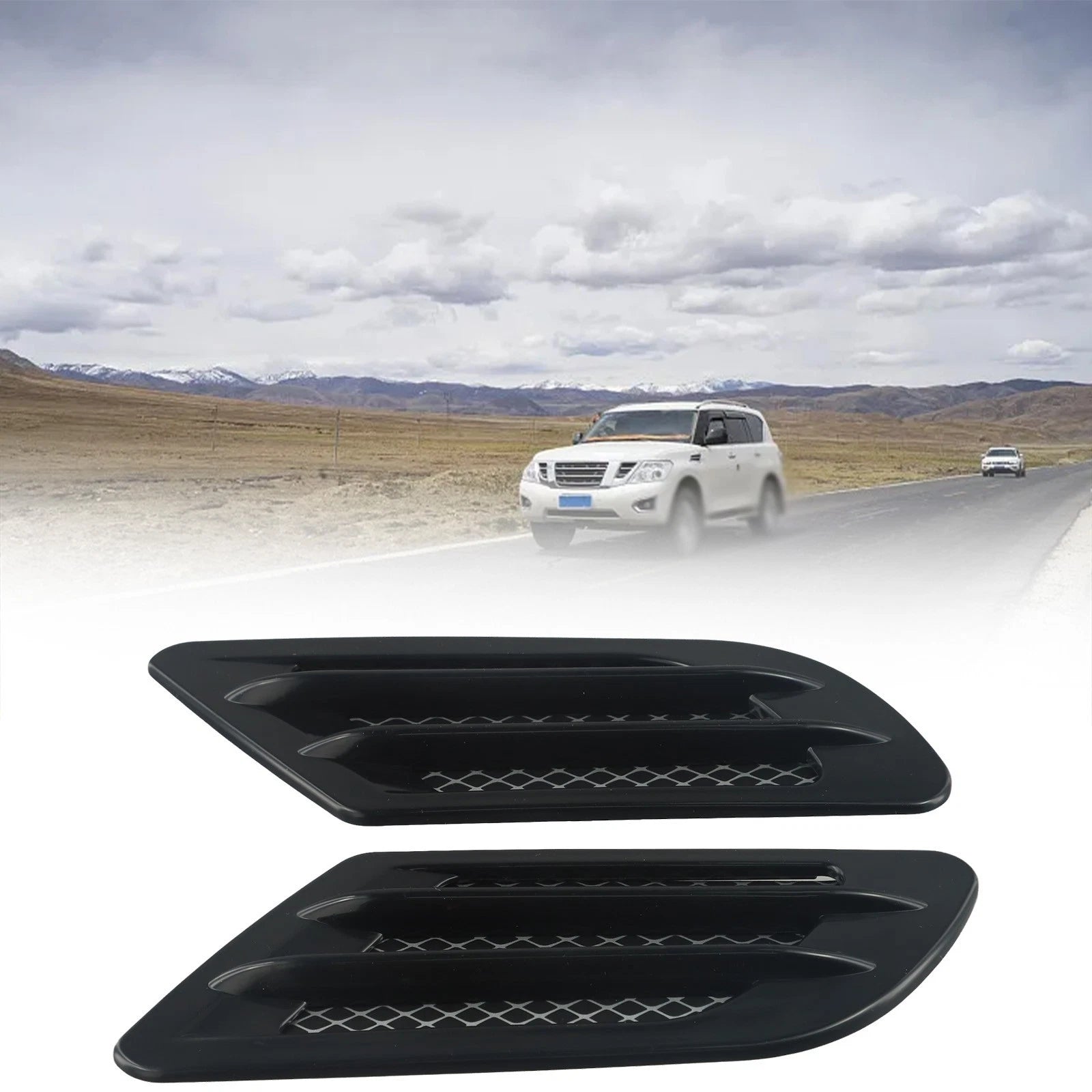 Black Car Bonnet Vent Moulding for