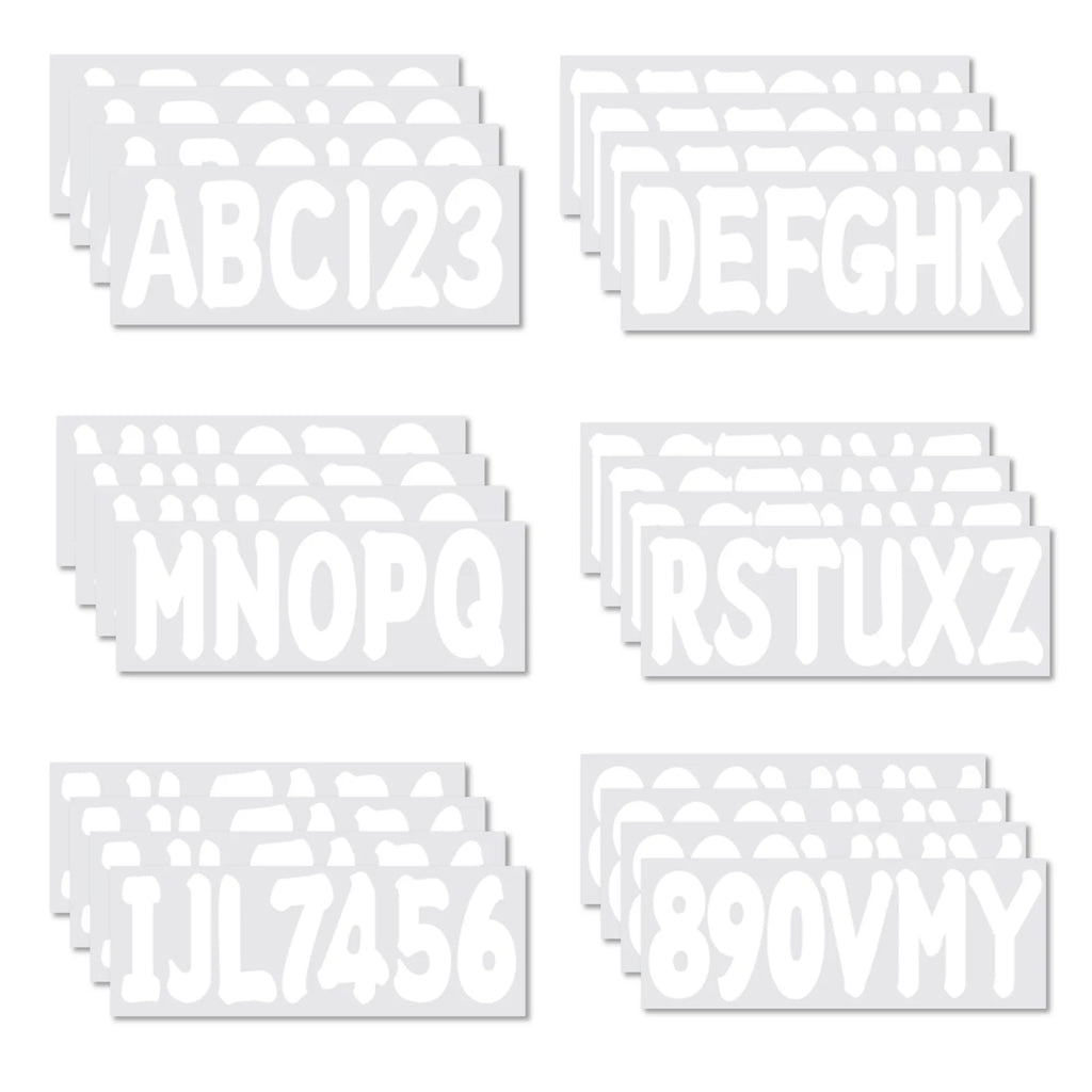 Boat Registration Decals A-Z & 0-9 for Customization