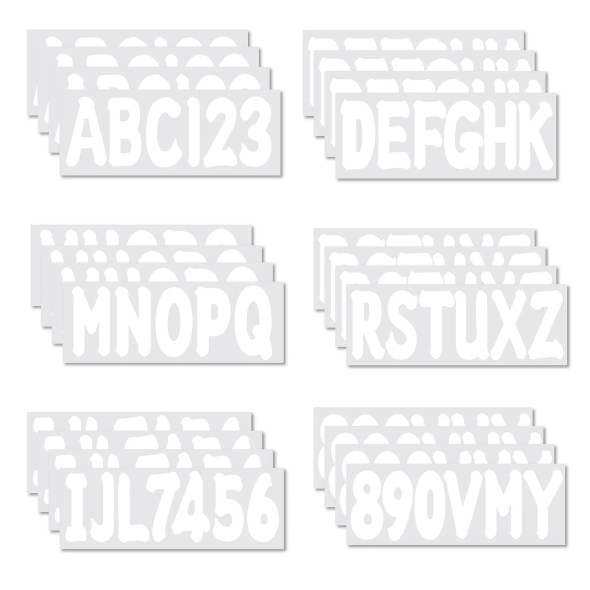 Boat Registration Decals A-Z & 0-9 for Customization