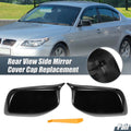 Rearview Mirror Cover Cap Gloss Black for BMW 5 Series E60 E61 (2004–2010)